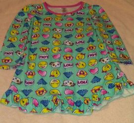 Long Sleeve Pajama Dress Size 4/5