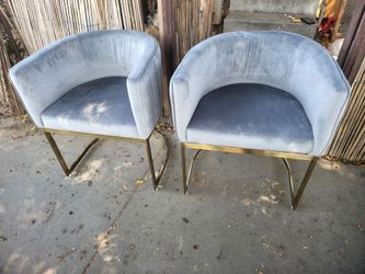 Modern Barrel Dining Chairs Set of 2, Velvet Upholstered Kitchen snd Dining Room Side Chairs, Comfy Armchair