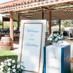 Wedding Welcome Sign & Pedestal