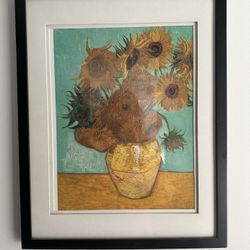 Glass Frame Wall Decor Sunflowers 20.00