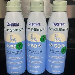 BRAND NEW Coppertone Pure & Simple Spray Sunscreen! 