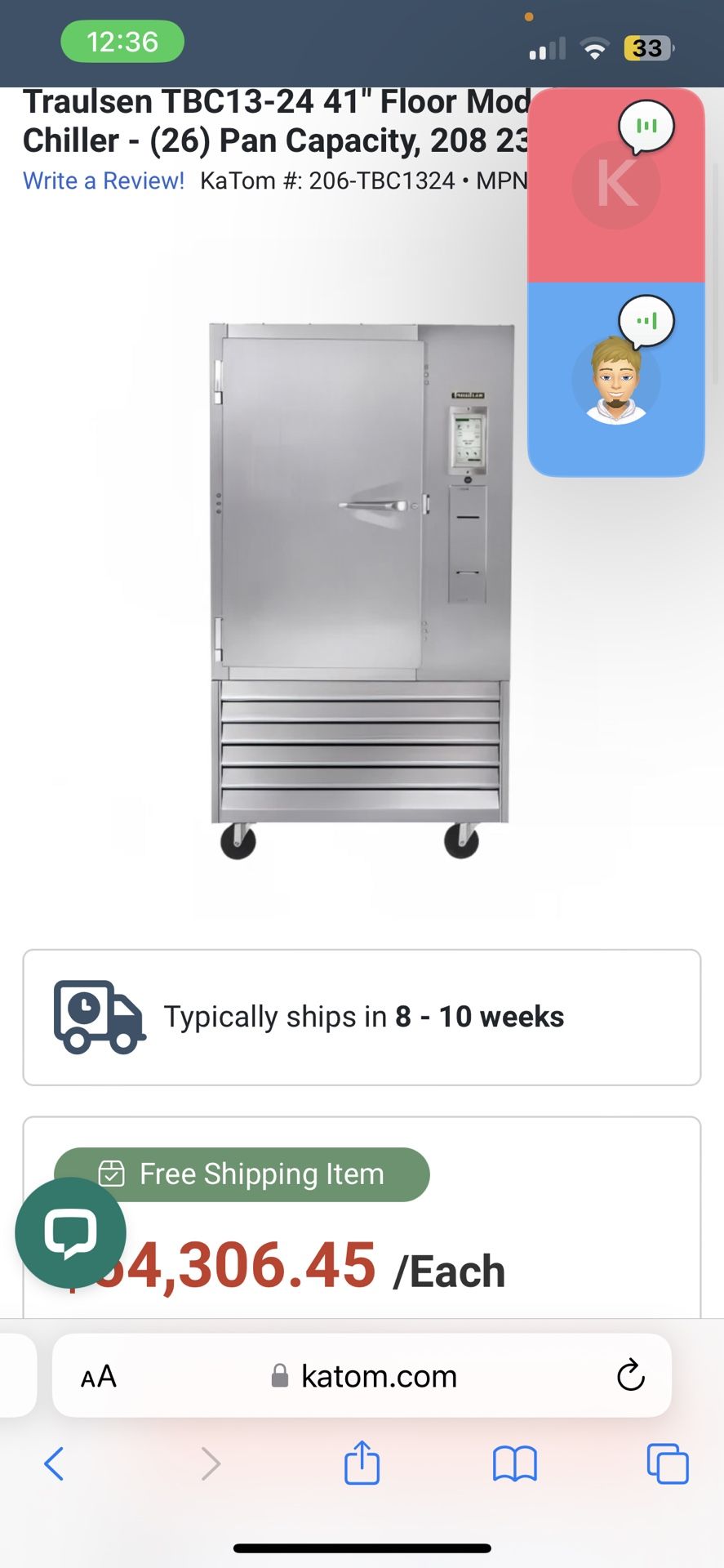 / Blast Chillers Traulsen TBC13-24 41" Floor Model Blast Chiller - (26) Pan Capacity, 208 230v/1ph