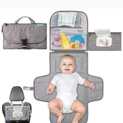 Portable Diaper Changing Pad Gray