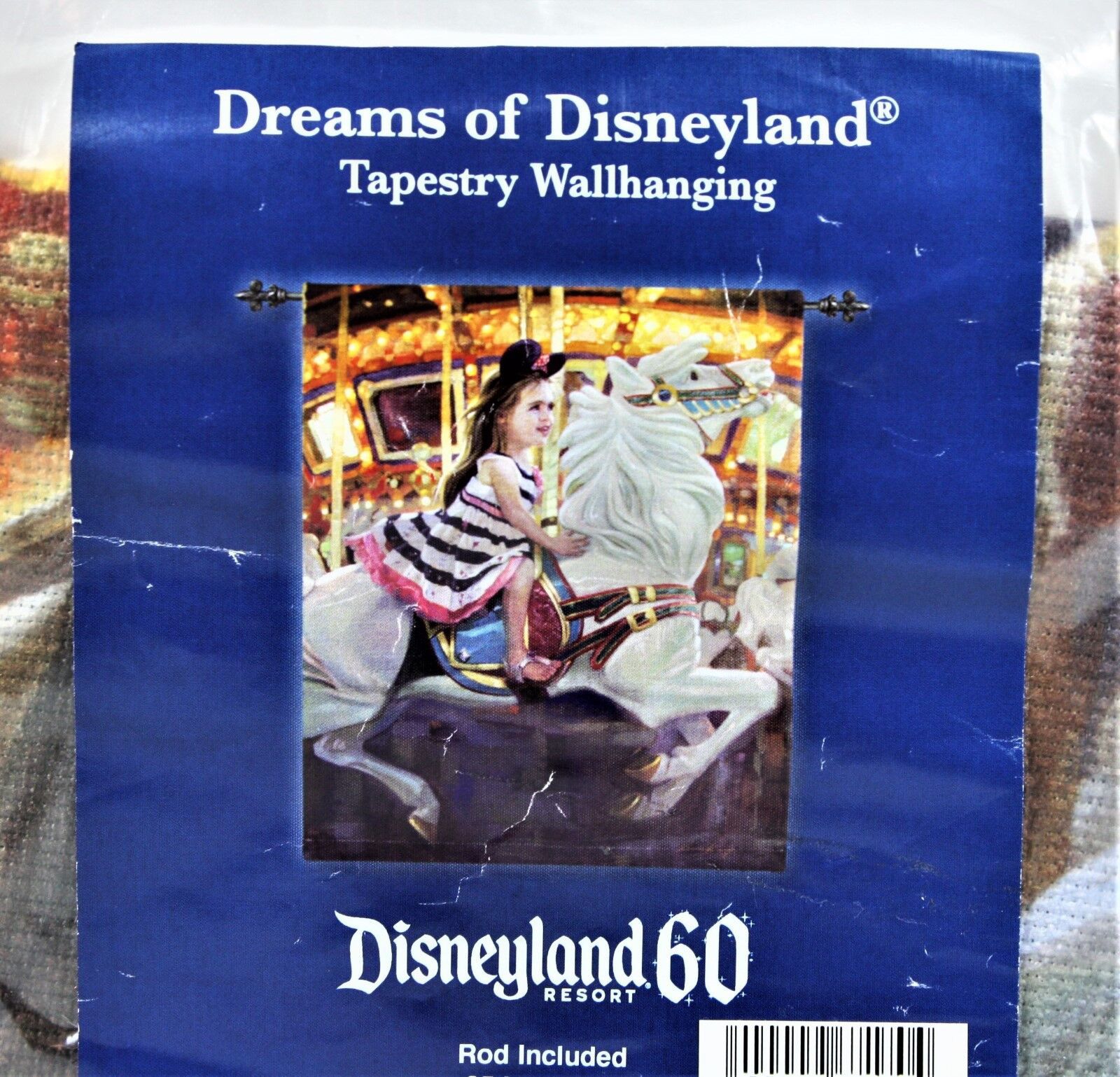 Dreams Of Disney Diamond Celebration Carousel Horse Tapestry Disneyland 60th