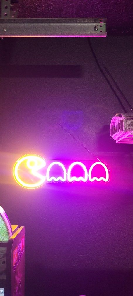 Led Neon Arcade Pac-Man Sign