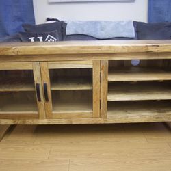 Solid Wood TV Stand 63”