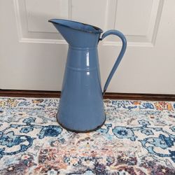 French Enamelware Large Pitcher