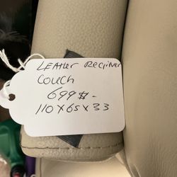 Leather Recliner Couch