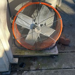 Fan on wheels