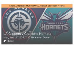 La Clippers Vs Charlotte Hornets Ticket