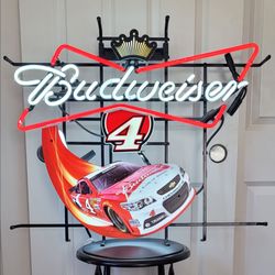 Budweiser NASCAR Neon Light Sign – Dale Jr #4  🍻🏎