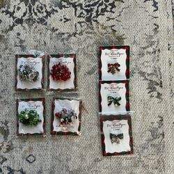  Christas Earrings  And Pet Barrettes 