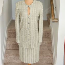 GORGEOUS St. John Evening 2-Piece Knit Suit!