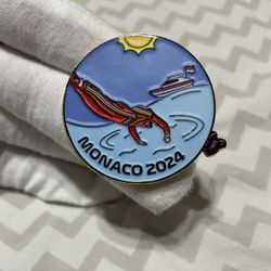 Charles Leclerc Monaco 2024 win enamel pin brooch anime formula1 f1