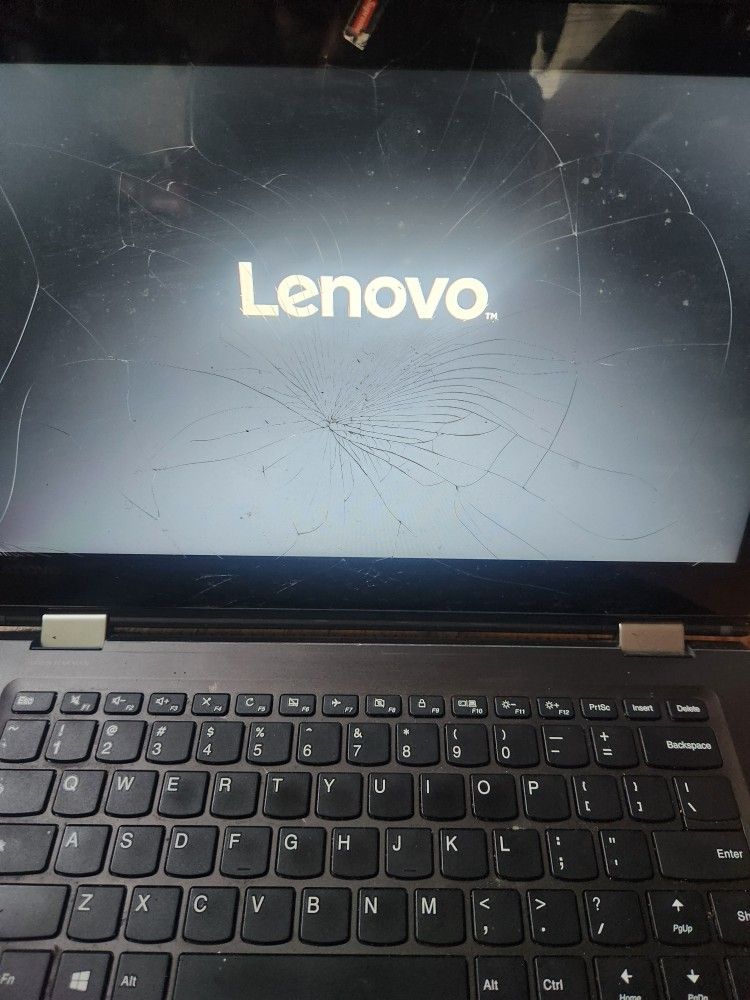 LEVONO IDEAPAD 4 LAPTOP CRACKED-FUNCTIONAL