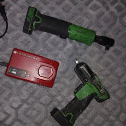 3/8 Snap On Cordless Impact & Ratchet & Charger W/ 2 Batteries