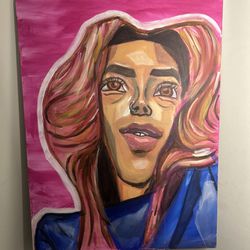 36x48 Gallery Wrapped Smile Original Portrait Painting 