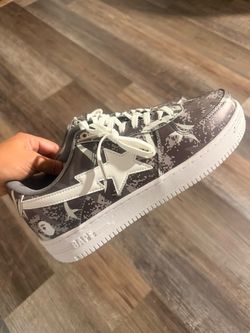 BAPE Bapesta Low-Top Sneakers Gray Camo