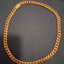 Jaxxon 10mm Cuban Link Gold Plated Chain 