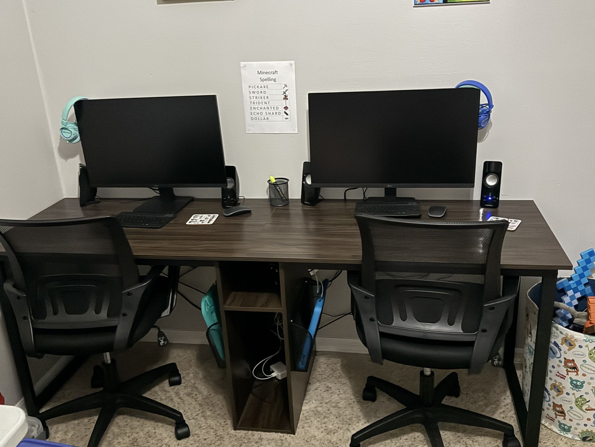 Giantex Two Person Computer Desk, Large Double Workstation, Multifunct