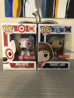 Funko POP Ad Icons Target Flocked Bullseye SDCC Debut and Funko POP 06 Target Lady for Sale in Kissimmee FL OfferUp