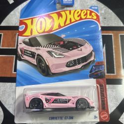 Hot Wheels pink Corvette C7 Z06 #corvette #pink #Hotwheels