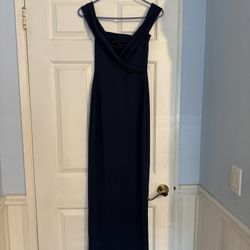 Navy Blue Maxi Evening Dress