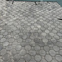 Keystone Shaped Pavers , Used , Up To 470 Square Feet.