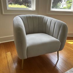 Gray eLuxury Sawyer Channel Living Room Chair