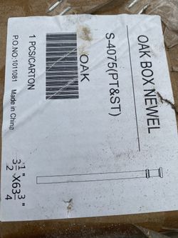 Oak Box Newel 3 1/2x63 3/4