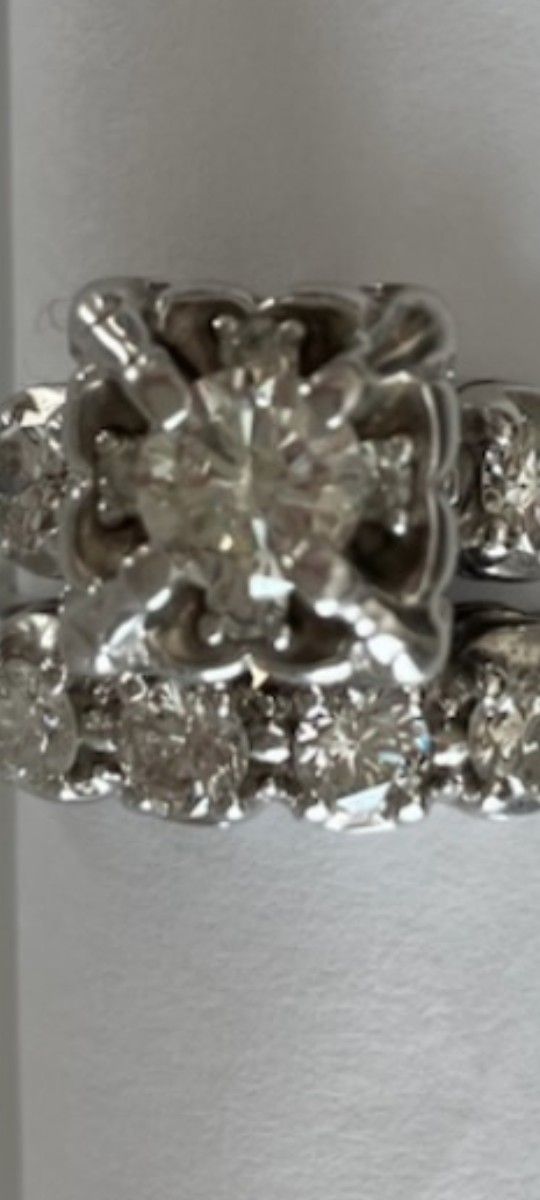 Antique Wedding Ring With Band.