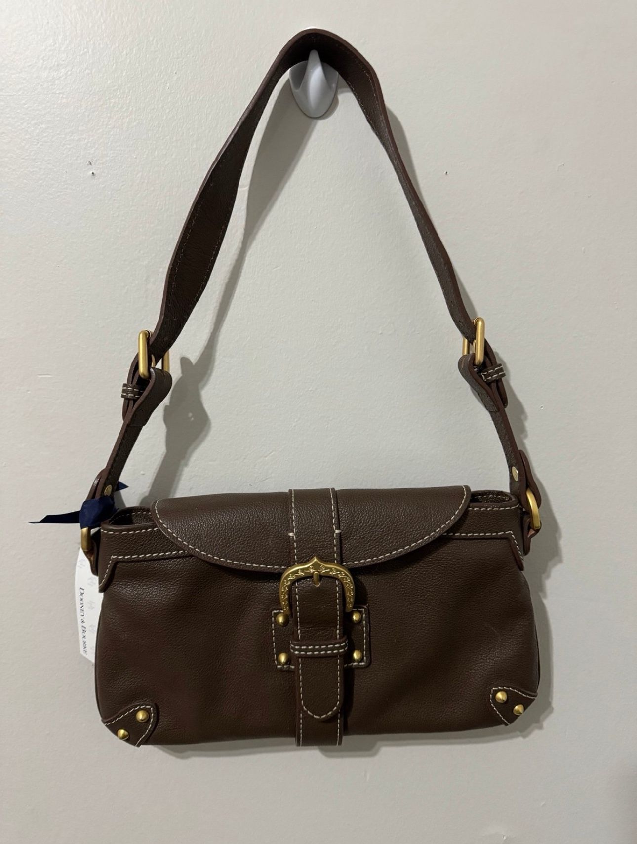 DOONEY & BOURKE BROWN PEBBLE LEATHER Purse
