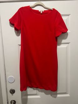 Red Short Sleeve Shift Dress – Monteau Medium