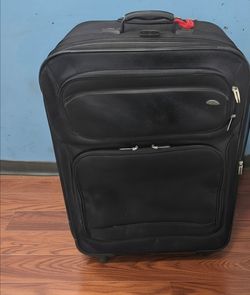 Black Softside Expandable Roller Suitcase – Large Travel Luggage Bag