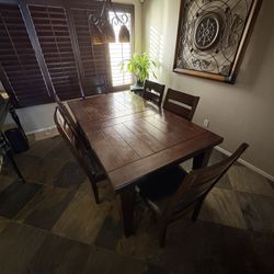 Solid Wood Table And Chairs
