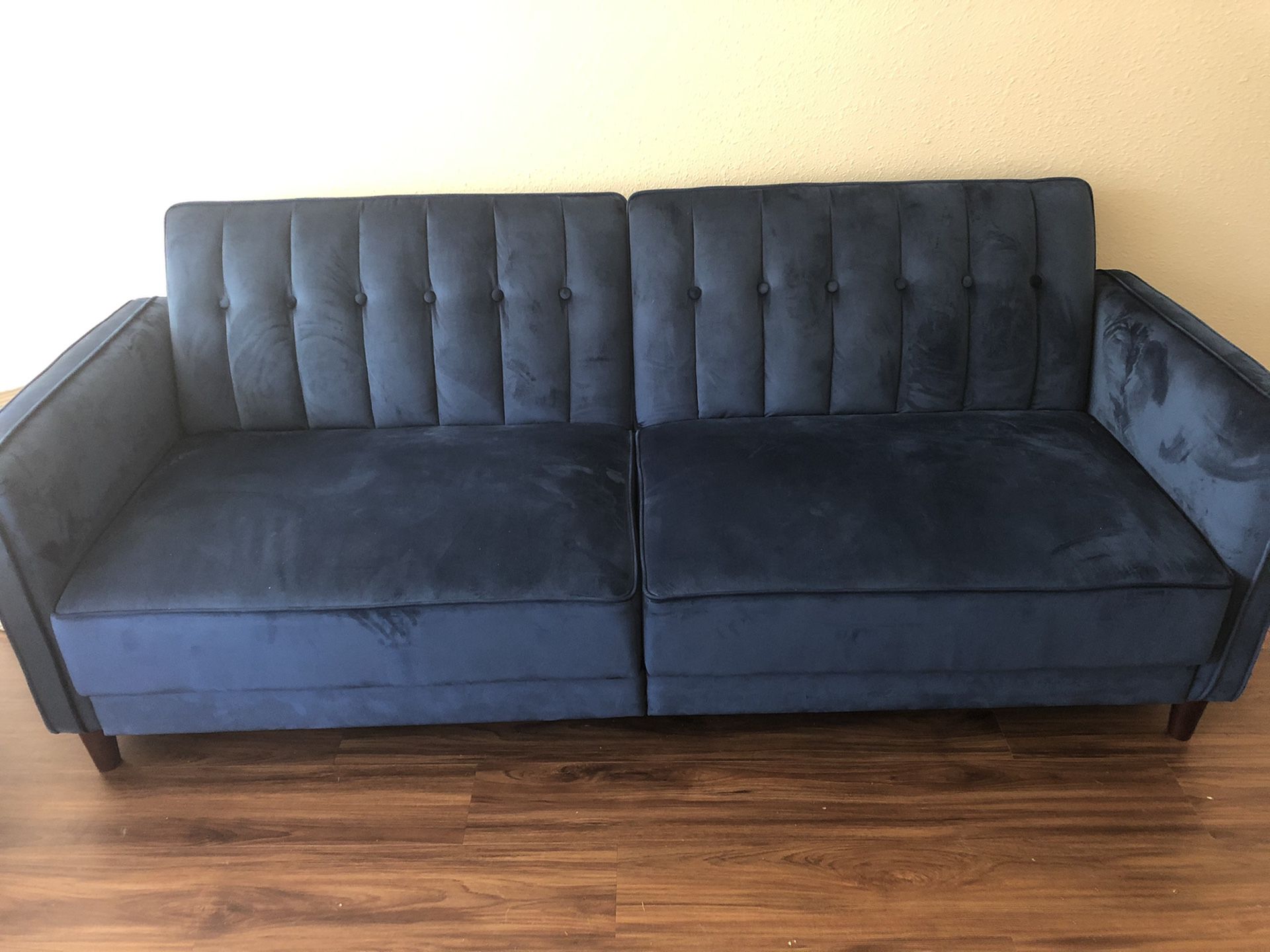 Blue couch and matching chair