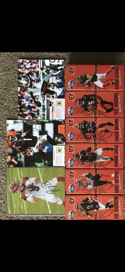 Joe burrow, Jamarr chase, tee higgins autograph