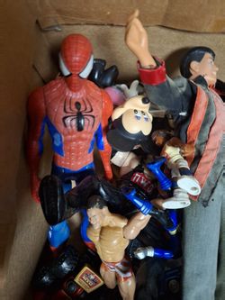 All Mixed Wrestlers Disney Transgormers Superman Spiderman Etc Figures.  