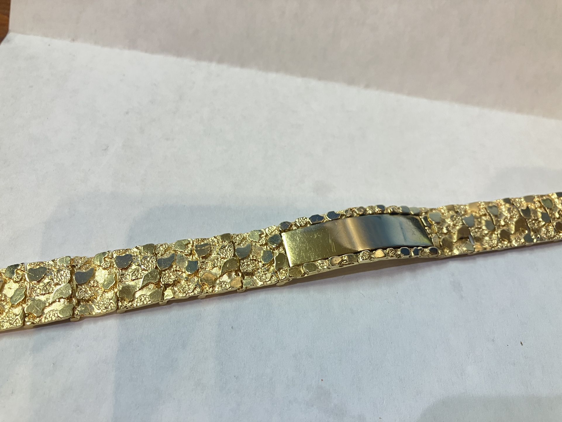 14k Gold Nugget Bracelet #109993-1 MJ