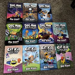 Dog Man & Cat Kid Books 