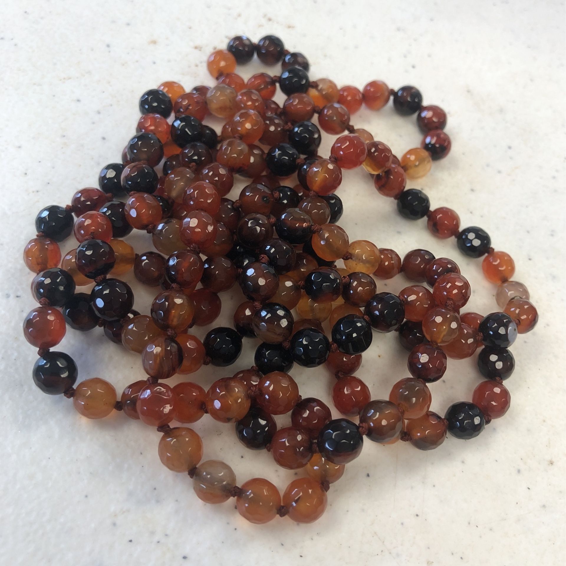 Agate Necklace Vintage Cold To The Touch Beads