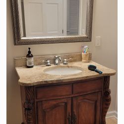 36" Bathroom Vanity Top With Mirror 