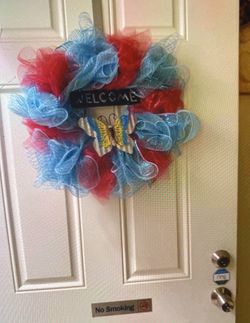 Door wreathes for sale Sports teams or holiday themes