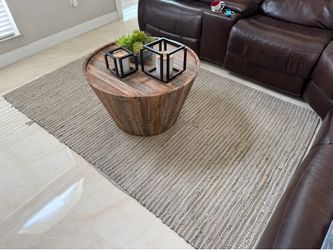 Living room table and rug