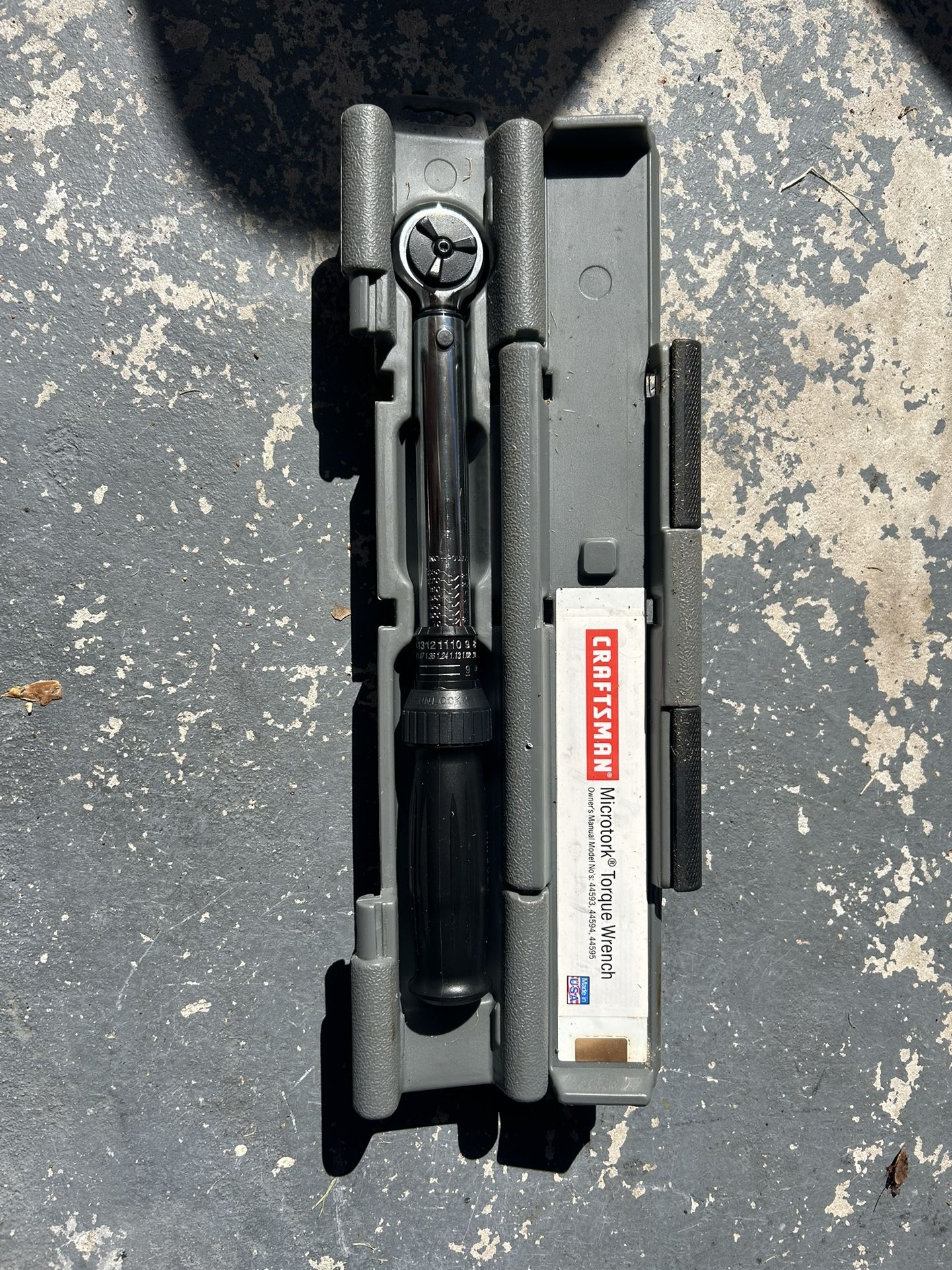 Craftsman Microtork Torque Wrench In Case