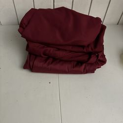 4 Red  Round Table Cloths 
