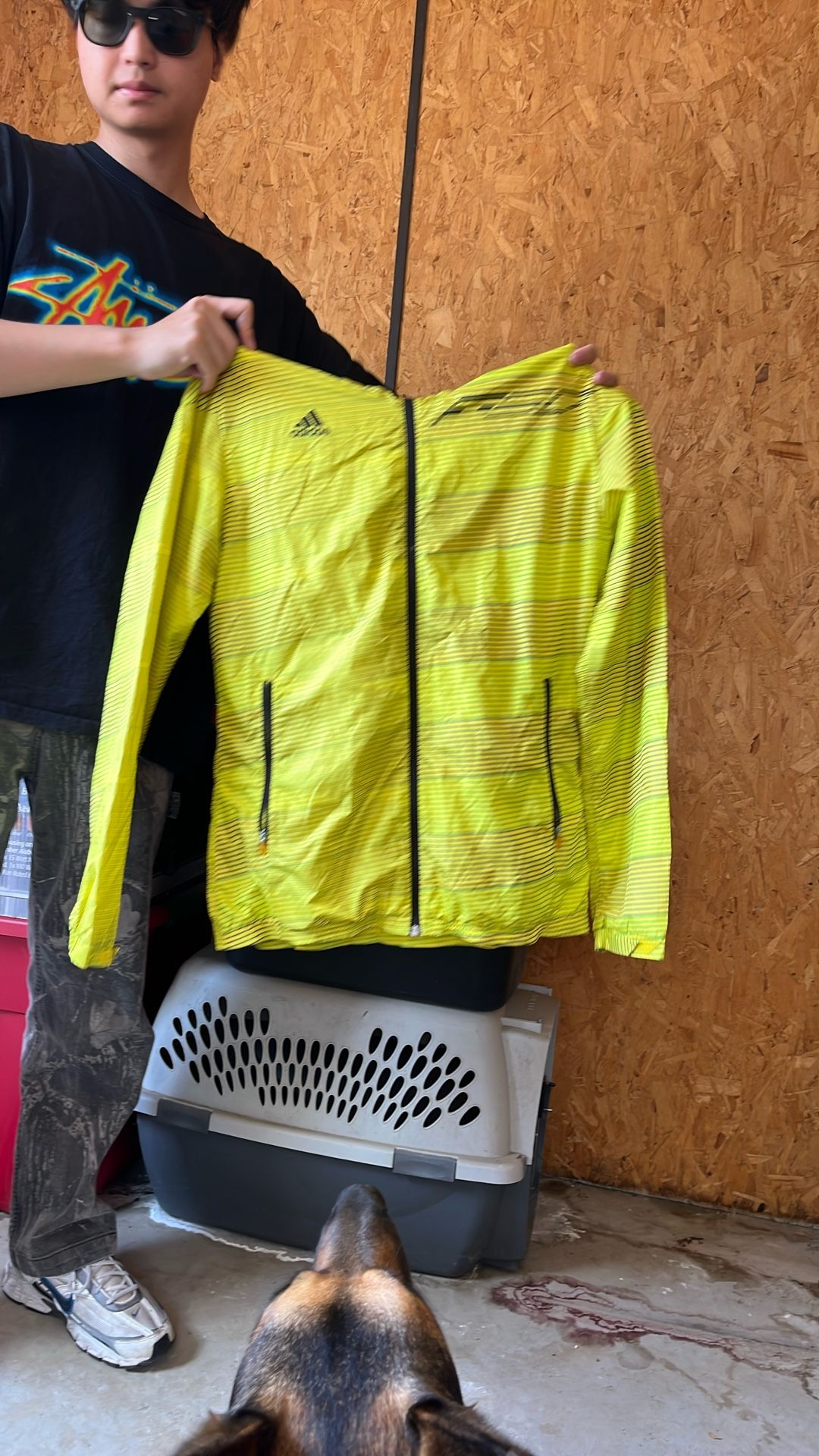 Adidas Yellow Windbreaker
