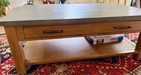Faux stone coffee table
