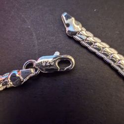 Sterling Silver 6mm Serpentine Bracelet 