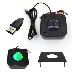 TruBoost USB Arcade Game Trackball Mouse Illuminated LED Round 4.5cm USB Connector with Bracket Kit